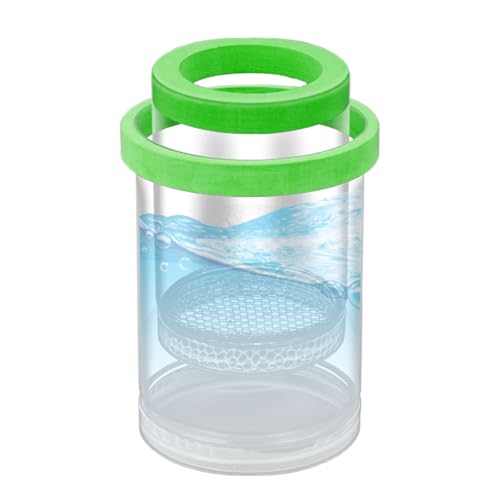Fish Breeder Box - Clear Acrylic, Strong Suction Cups, V-Grate, Safe Fry Hatching Tank Guppy, Protects Fish, Betta Shrimp Isolation Space, Aquatic Separator Nursery | for Aquarium - color: Green