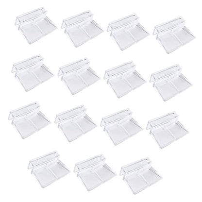 COLLBATH 15pcs Acrylic Fish Tank Stand Cover Brackets Aquarium Rack for Glass Tank Lid - size: 5.5X4X1.8CM