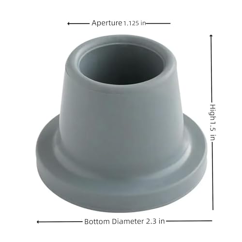4-Pack Shower Chair Leg Caps, Replacement Rubber Feet for Bath Seats/Commodes and Transfer Benches, Non-Slip Rubber Suction Cup Feet with 1-1/8 in