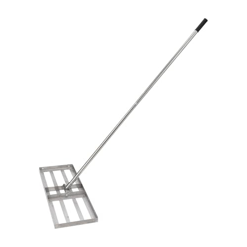 36 Inch Heavy-Duty Hand-Pushed Land Leveler with Stainless Steel Plate, Lawn Leveling Rake & Soil Tool for Leveling Garden/Yard Ground, Sand & Topdressing, Durable Leveling Equipment
