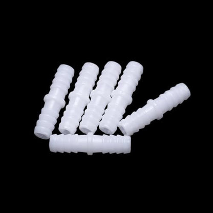 6PCS 3/8" x 3/8" Plastic Hose Connector,Barbed Splicer Mender Adapter Union for Aquarium and Air Hose Repair - size: 6Pcs,3/8" x 3/8"