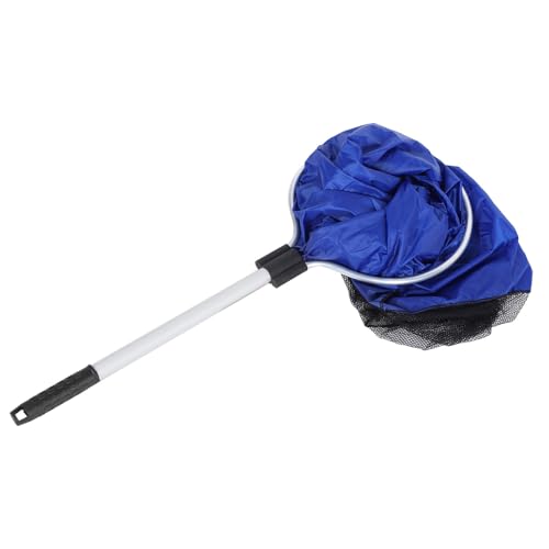SUNGOOYUE Aquarium Fish Net Aluminium Alloy Fish Transfer Net 30CM Mesh Basket with 20 Inch Long Handle Soft Fine Mesh for Koi Goldfish Transfer Breeding Spawning Pond Tank Use - size: Diameter 35CM, handle 50CM