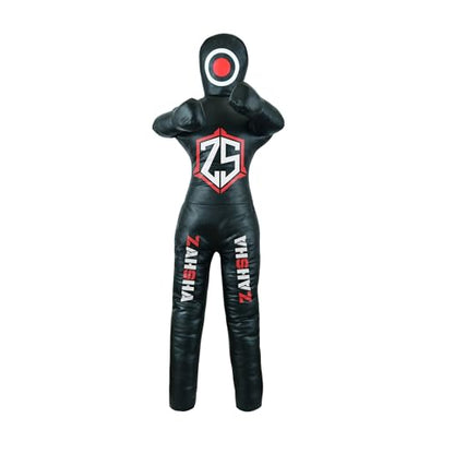 BJJ Wrestling Grappling Throwing Dummy Bag, Unfilled, PU Leather - size: 72 inches| 180cm|6 Feet