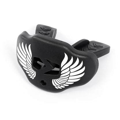 SLEEFS Classic Football Mouthguard with Bold Designs and Removable Strap - color: Icarus Black