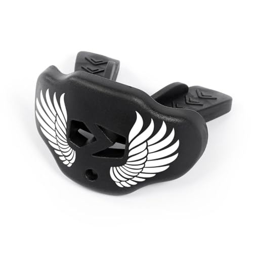 SLEEFS Classic Football Mouthguard with Bold Designs and Removable Strap - color: Icarus Black