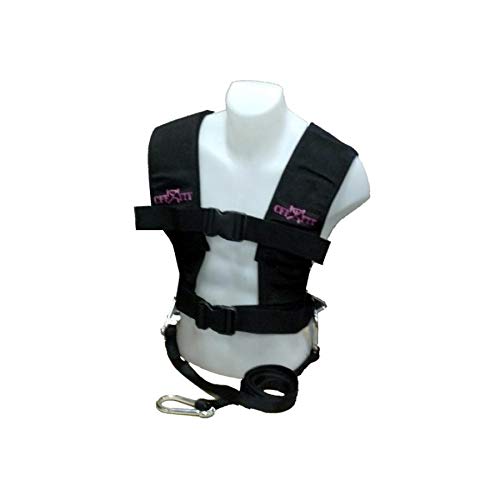 CFF Multi Purpose Sled Harness Vest - Black/Red - Small/Medium - for use with Weighted sled and in Speed and Strength Training…