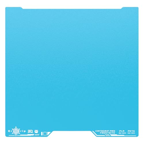 BIQU CryoGrip Pro Frostbite Build Plate for Bambu-Lab H2D H2S 3D Printers, Cold Plate, Room Temperature Printing, Double-Sided Textured Sheet, Print Area 350x325mm, 1 Piece - color: Frostbite-Blue, size: 346*355MM-H2D/S, style: Frostbite