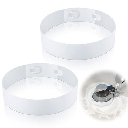 2 Pcs 96” Splash Guard for Floor Scrubbers Adjustable Splash Guard with Slots for Applicable Different Sizes Scrubbers, Stripping Floors Protect Walls