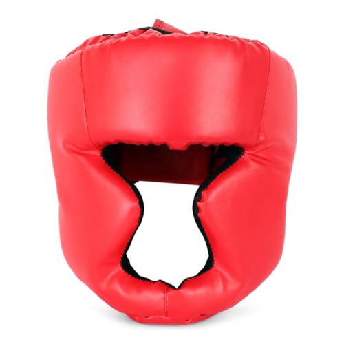 ZJchao Kickboxing Headgear, MMA Sparring Helmet, PU Leather with Thick Foam Padding, Full Coverage for Boxing & Martial Arts, Comfortable Adjustable Closure, Breathable Design