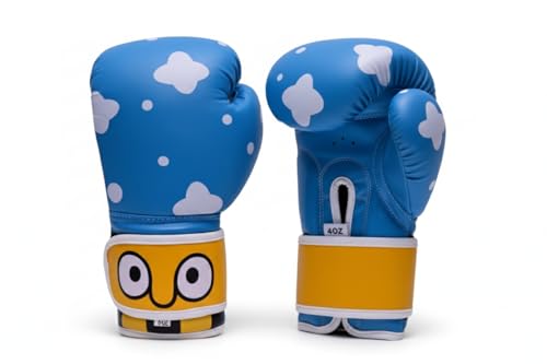 Kids Boxing Gloves – Cartoon Design Training Gloves for Boys & Girls | Comfortable Padding, Secure Wrist Support for Boxing, Kickboxing & Martial Arts - size: 4 oz, style: Sky Peek