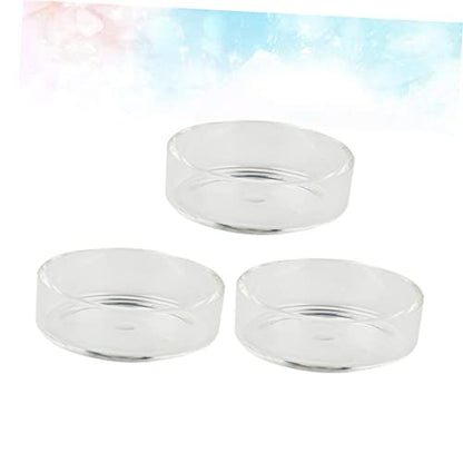 BESPORTBLE 5pcs Round Ornamental Shrimp Feeding Pot for Shrimp Tank Aquarium Fish Bowl Crystal Design - size: Size 2