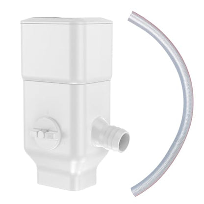 Downspout Diverter, Rainwater Diverter Fits for 3"x4" Oversize Downspout and 2"x3" Downspout, Rainwater Collection System with Adjustable Valve, Diverts Water into Rain Barrel, 4ft. Hose