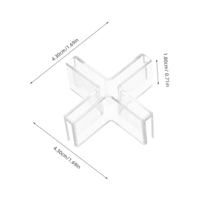 Healifty Glass Fixing Clamps for Aquarium Decor 10pcs Plastic Brackets Slots Fish Tank Lid Clips for Quick Installation