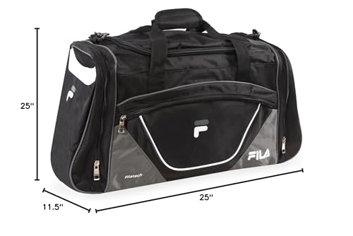 Fila Acer 25" Sport Duffel Bag - color: Black Charcoal