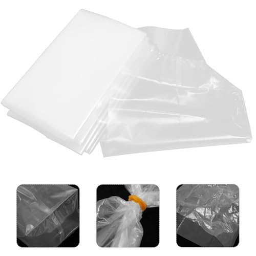 Healeved 50pcs Aquarium Fish Transport Bags with Gusseted Bottom Oxygen-permeable Live Fish Shipping Pouches 20x35x12cm Waterproof Packaging Includes Elastic Bands