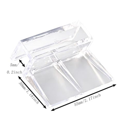 20PCS Transparent Acrylic Fish Tank Cover Clips 5mm Rimless Aquarium Glass Lid Fasteners Universal Accessories for Planted Tank Bracket