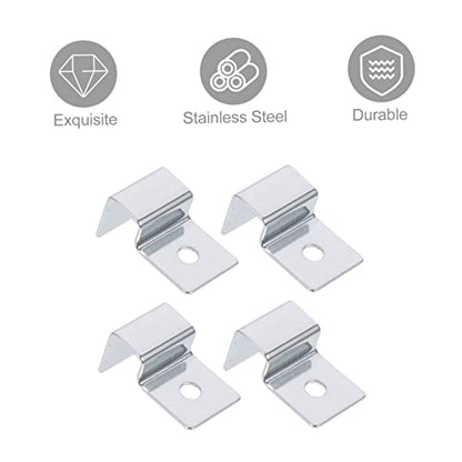 MERRYHAPY 4pcs Lid Support Racks for Fish Tanks Practical Aquarium Cover Clips for Heat Preservation Compatible Turtle and Pet Glass Tanks Elegant Design for Various Aquariums