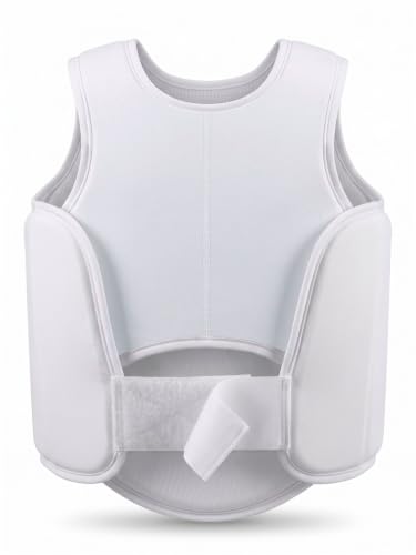 Karate Chest Guard for Kids & Adults. Martial Arts Body Protector. - size: Medium