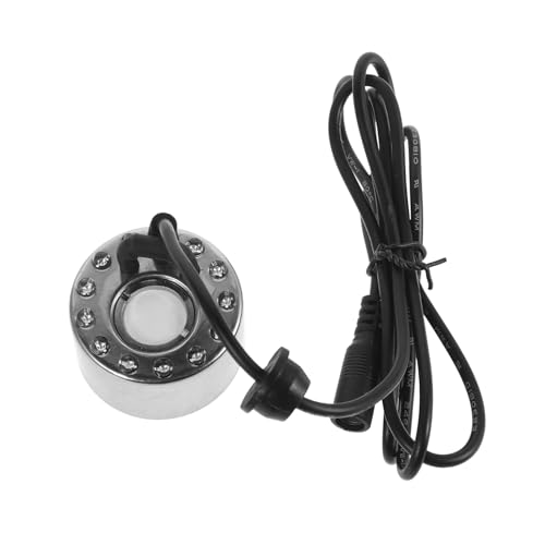 POPETPOP USB Mist Maker with LED Lights and Splash Guard for Fish Tanks Vases and Rockery Decoration Ultrasonic Fogger Enhances Garden Elegance