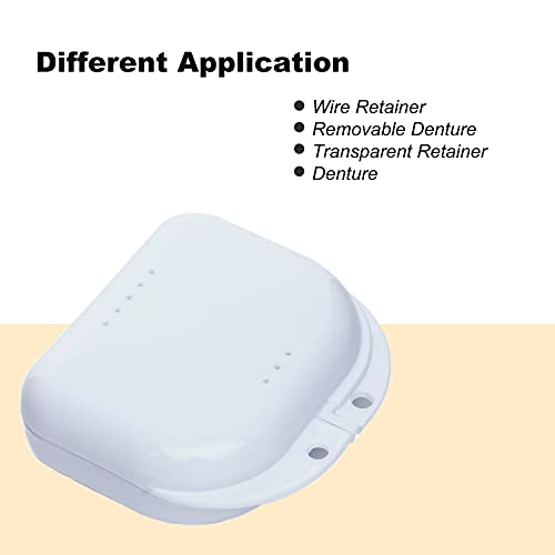 BOOMIBOO Retainer Case with Vent Holes, 4 Pcs Denture Cases