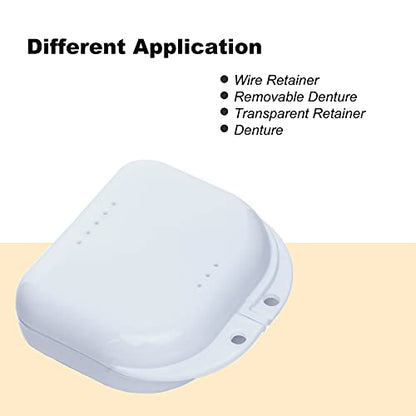 BOOMIBOO Retainer Case with Vent Holes, 4 Pcs Denture Cases