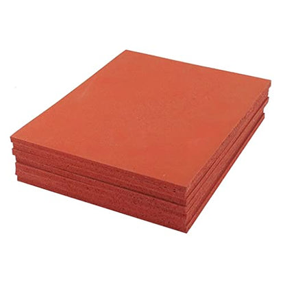 1pcs Red Silicone Foam Board, Super Soft Sponge Foam Board High Temperature Resistant Pad, Pressing Mat Laminating Machine Silicone Pad(500 x 500 x 5mm) - size: 500 x 500 x 5mm