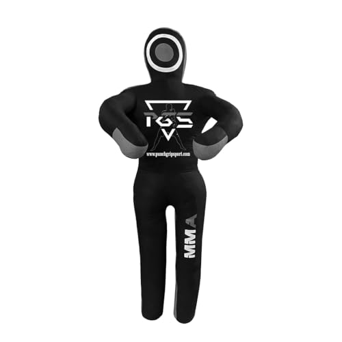 MMA Grappling Dummy Brazilian JIU Jitsu BJJ Punching Bag for Self Defense Wrestling Judo Karate Boxing Throwing Submission Standing Position - UNFILLED - color: Black Grey, size: 6FT / 70"