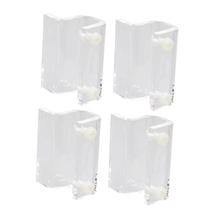 Aquarium Support Brackets 4pcs Acrylic Fish Tank Cover Holder Easy to Install Suitable for Open Ribs Tanks (White)