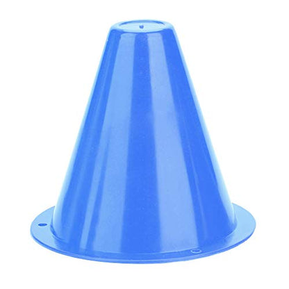 WNSC Football Marking Discs, Unbreakable PE Cone Shape 10pcs Football Cone, Improve The Controlling Ability of Football for Football Training Games for Boys(Blue)