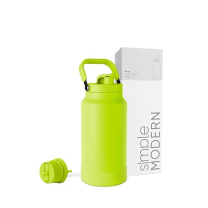 Simple Modern Water Bottle Jug | Straw & Chug Lid | 64oz, Green - color: -Green Apple, size: 64 Ounces