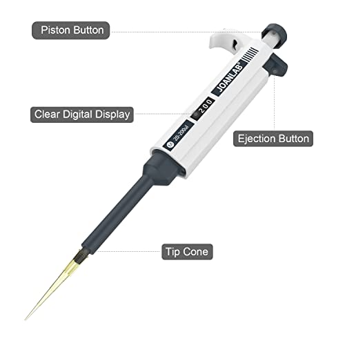 Micropipette 20-200ul Manual Adjustable Single Channel Pipettes High Accurate Lab Pipettors with 600pcs Pipette Tips - color: 20-200ul