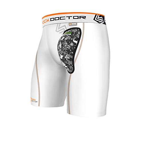 Shock Doctor Adult 235 Compression Short Hard Cup - color: White, size: X-Large