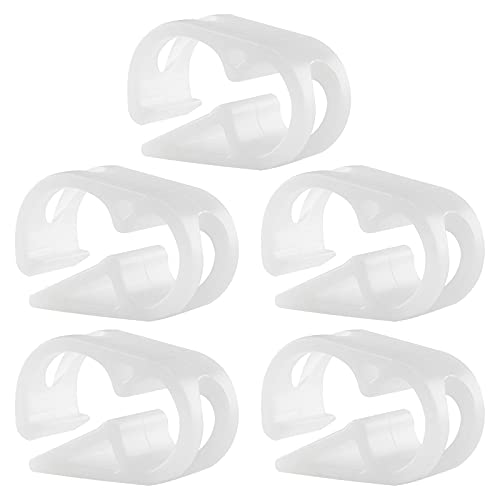 1/8" - 5/32" Plastic Tubing Clamps Flow Control Hose Clamp, Laboratory Pinch Valve Shut Off Hose Clamp - Pack of 5 White - color: White, size: 1/8" - 5/32"