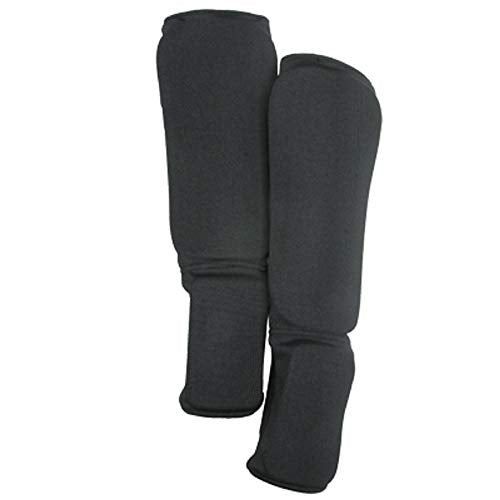 ProForce Combination Cloth Shin / Instep Guards - Black - Small,#84970