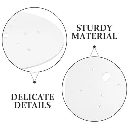 Round Aquarium Cover Lid: 7.48'' Clear Acrylic Aquarium Fish Tank Anti Jump Lid, Multi Hole Efficient Water Maintenance for Turtles Reptiles Shrimps Fish