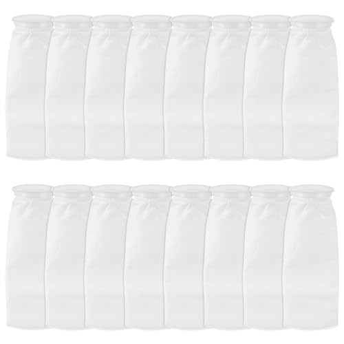 16 Pack 4 Inch Ring Filter Socks 200 Micron, Aquarium Felt Filter Bags 4 Inch Ring 15 Inch Long, Sump Aquarium Mesh Filter Sock for Saltwater Freshwater, Fine Micro Fish Tank Filter Socks