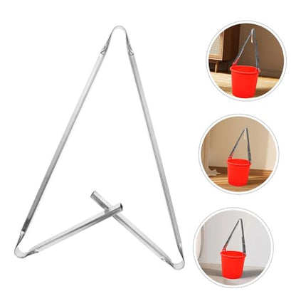 BESPORTBLE Fishing Bucket Organizer Heavy Duty Stainless Steel Clip Bucket Rack for Agricultural Kitchen Pail Shoulder Strap