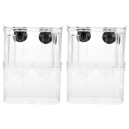 Fish Breeding Tanks Fish Tank Box 2Pcs Breeding Box Plastic Boxes Aquarium Acclimation Hatchery Incubator for Shrimp Clown Guppy