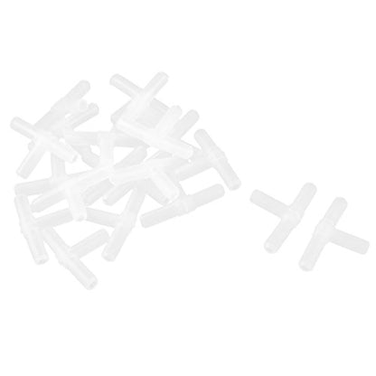 uxcell Plastic Aquarium T Shape Air Pump Line Tube Tubing Connectors White 20 PCS