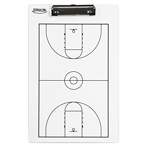 Dry Erase Basketball Clipboard for Coaches Double Sided Board, 14.5" x 9.5"
