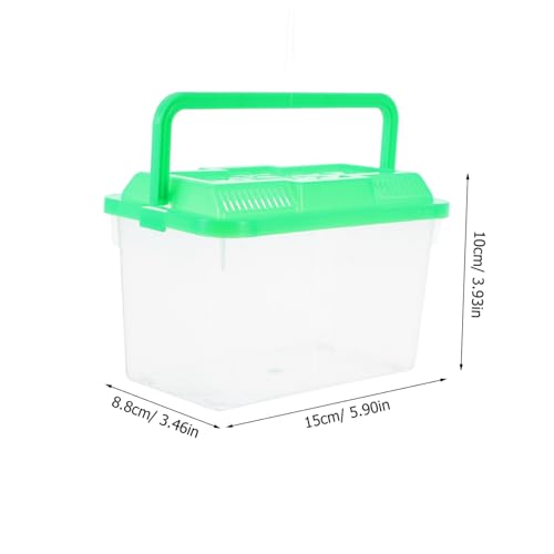 BESTonZON Portable Handheld Aquarium for Betta Fish and Turtles Clear Transport Box for Small Aquatic Pets Sturdy Material Easy Pet Travel and Observation