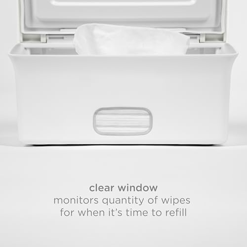 Ubbi Baby Wipes Dispenser with Weighted Plate and Secure Seal, Nursery and Baby Registry Essential to Keep Wipes Fresh, Oat - color: Oat Wipes Dispenser