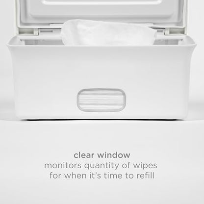 Ubbi Baby Wipes Dispenser with Weighted Plate and Secure Seal, Nursery and Baby Registry Essential to Keep Wipes Fresh, Oat - color: Oat Wipes Dispenser