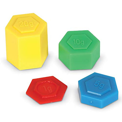 Learning Resources Hexagram Weights - Set of 54 Pieces, Ages 8+, Math Manipulatives for Kids, Teacher Supplies, Back to School, Classroom Must Haves | Math Manipulatives for Kids, Teacher Supplies, Back to School, Classroom Must Haves, Set of 54 Pieces, A