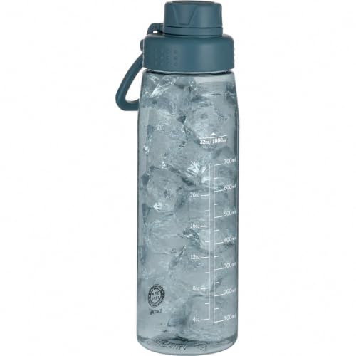 32oz Clear Water Bottle - BPA-Free Tritan Plastic, Fast Flow Spout Lid, Wide Mouth & Leakproof Design Hiking Water Bottle Suitable for Travel, Outdoors, Gym, Travel, Home, School (Dark Blue) - color: Dark Blue