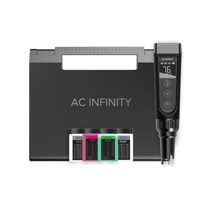 AC Infinity Hydroponic Meter PRO Kit, High Precision Digital pH Pen with ±0.01 pH Accuracy and Interchangeable Probe, All-in-One Temp Salinity EC TDS pH Meter, Water Hydroponic Gardens Aquariums Pools - size: Hydroponic Meter PRO Kit