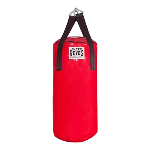 CLETO REYES Heavy Hanging Punching Bag for Adults Boxing Training Equipment, MMA, Kickboxing, Muay Thai, Nylon-Canvas, Small, Classic Red - size: Unfilled
