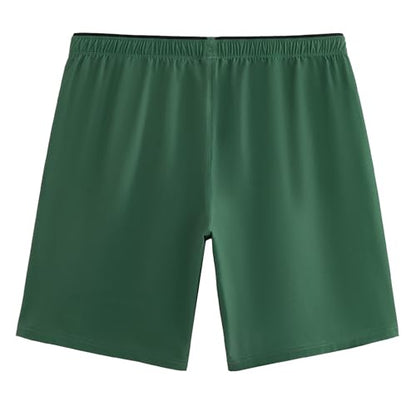 maamgic Mens Swim Trunks 9 Inch Compression Liner Quick Dry Board Shorts - color: Army Green, size: X-Large