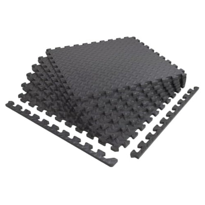 Norsk Diamond-Plate EVA Foam Gym Floor Tiles, Gray, 6-Pack - size: 6 Tiles - 24 Sq. Ft.
