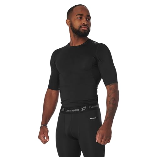 CHAMPRO Men's Polyester/Spandex Lightning Compression Shorts - color: Royal, size: X-Large